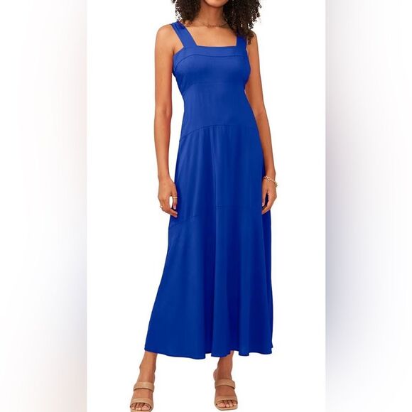 Vince Camuto Square Neck Sleeveless Shift Maxi Dress NWOT - Picture 1 of 6